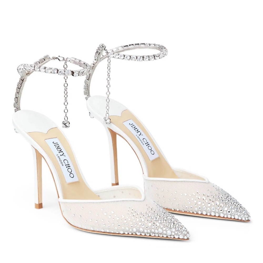 Jimmy Choo Saeda crystal-embellished pumps